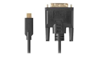 Lanberg Kabel USB-C 3.2 Gen2 (M) / DVI (24+1) (M) (1920x1080 60Hz, 2560x1440 60Hz, 3840x2160 30 Hz) (czarny) (1.8 m) [CA-CMDV-10CU-0018-BK]