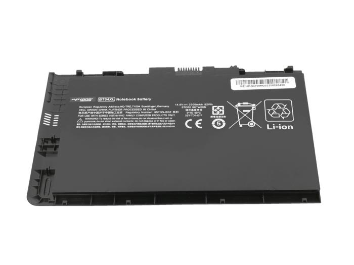Movano Premium bateria HP EliteBook Folio 9470m 14.4V/14.8V, 3500mAh (52Wh) 4 ogniwa LG [BZ/HP-9470M]