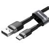 Baseus kabel szybkiego ładowania i transmisji (Fast Charge) USB-C (M) / USB (M) (0.5 m) (szaro-czarny) [CATKLF-AG1]