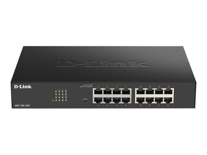 D-Link 16-Port Gigabit Smart Managed Switch, fanless [DGS-1100-16V2/E]