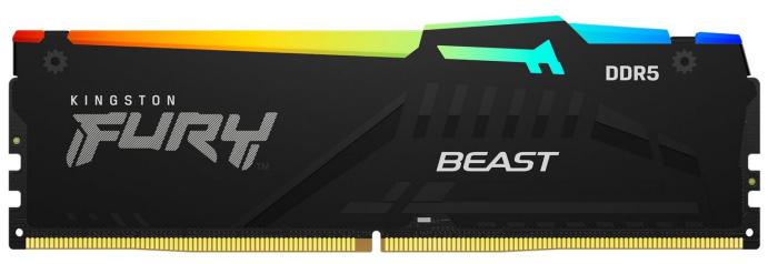 DDR5 16GB 6000 MHz Kingston Fury Beast Black RGB XMP CL30 30-36-36 1.4V [KF560C30BBA-16]
