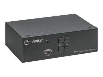 Przełącznik Manhattan KVM DisplayPort/USB 2x1 4K 60Hz [153546]