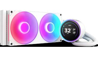 NZXT Kraken Elite 280 RGB V2 LCD Białe (2x140 mm) [RL-KR28E-W2]