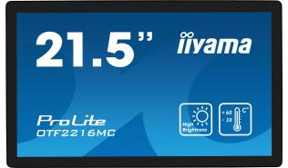 (22) 21.5 Iiyama ProLite OTF2216MC-B1 (VA, dotykowy, 1920x1080, 1100, 25ms, 60Hz) (1xHDMI, 1xDP, 1xVGA) czarny