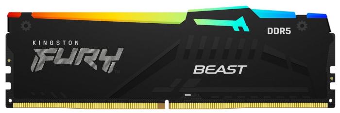 DDR5 8GB 6000 MHz Kingston Fury Beast Black RGB EXPO CL30 30-36-36 1.4V [KF560C30BBEA-8]