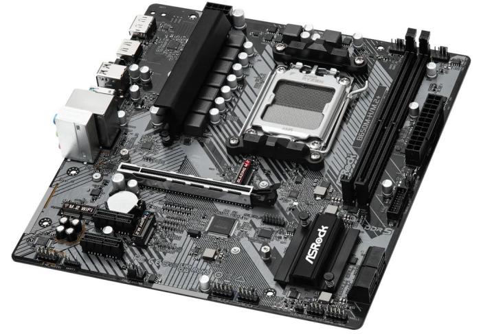 Asrock B650M-H/M.2+ (AMD B650) [AM5, 2xDDR5 do 6400MHz, (HDMI 2.1, DP 1.4) (2xM.2, 1xPCIe 4.0 x16, 2xPCIe 4.0 x1), micro ATX]