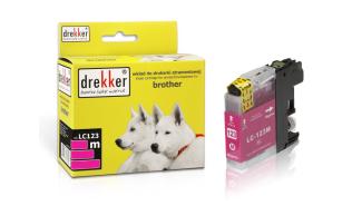 DB-LC123M - magenta, wkład z atramentem Drekker, 15ml, 600 stron (zamiennik LC123M) (Brother DCP-J132W, J152W, J552DW, J752DW, J4110DW, MFC-J470DW, J4410DW, J4510DW, J4610DW, J4710DW, J6520DW)