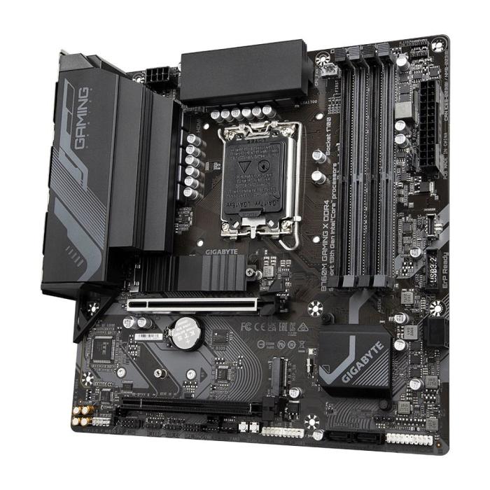 Gigabyte B760M GAMING X DDR4 (Intel B760) [S1700, 4xDDR4 do 5333MHz, (HDMI 2.0, DP 1.2) (2xM.2, 1xPCIe 4.0 x16, 1xPCIe 3.0 x16 (x4)), micro ATX]