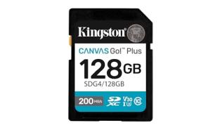 Secure Digital 128GB Kingston CANVAS Go Plus SDXC Class 10 U3 UHS-I V30 (200MB/s) [SDG4/128GB]
