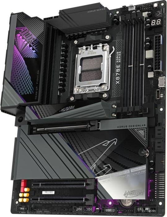 Gigabyte X870E AORUS MASTER (AMD X870E) [AM5, 4xDDR5 do 8600MHz, (HDMI 2.1) (4xM.2, 1xPCIe 5.0 x16, 1xPCIe 4.0 x16 (x4), 1xPCIe 3.0 x16 (x4)), WiFi 7, BT 5.3, ATX]