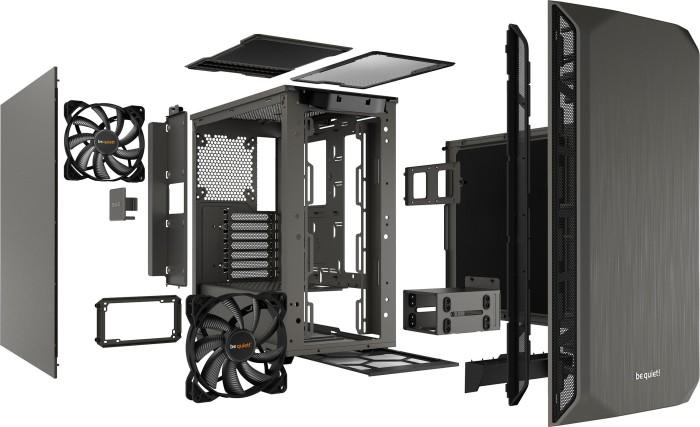 be quiet! Pure Base 500 Metallic Gray ATX Midi (metal) (2xUSB 3.2 Gen1) (5x2.5, 2x3.5/2.5) [BG036]