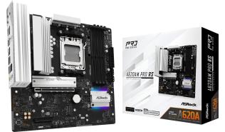 Asrock A620AM PRO RS (AMD A620) [AM5, 4xDDR5 do 7200MHz, (HDMI 2.1, DP 1.4) (3xM.2, 1xPCIe 4.0 x16, 1xPCIe 3.0 x1), micro ATX]