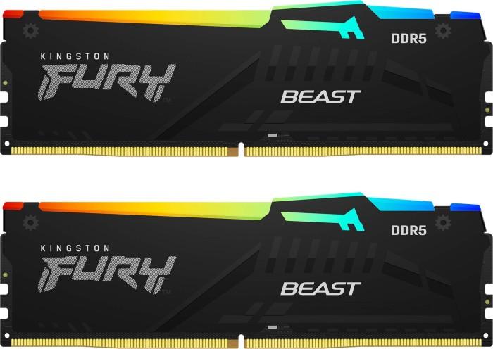 DDR5 64GB (2x32GB) 6000 MHz Kingston Fury Beast RGB CL40 40-40-40 1.35V [KF560C40BBAK2-64]