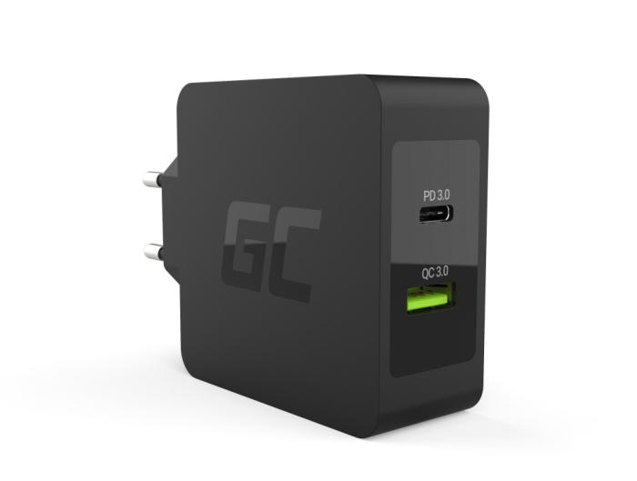 Green Cell Quick Charge 3.0 Uniwersalna ładowarka (zasilacz) sieciowa 230V / 1xUSB-C, 1xUSB (30W) [CHAR08]