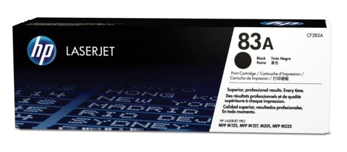 CF283A (83A) - czarny, oryginalny toner drukujący HP, 1500 stron (HP LaserJet Pro M225dn, M225dw, HP LaserJet Pro MFP M125a, M125nw, M125r, M125ra, M125rnw, M126a, M127fp, M126nw, M127fw, M127fn)