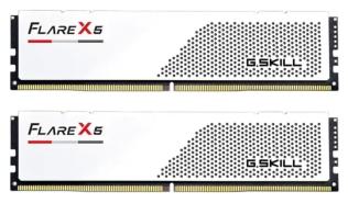 DDR5 64GB (2x32GB) 6000 MHz G.Skill Flare X5 White AMD EXPO CL30-40-40-96 1.4V [F5-6000J3040G32GX2-FX5W]