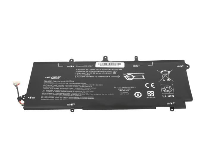 Movano Premium bateria HP EliteBook Folio 1040 G1, G2 10.8V/11.1V, 3400mAh (38Wh) 6 ogniw [BZ/HP-1040]