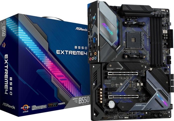 Asrock B550 EXTREME4 (AMD B550) [AM4, 4xDDR4 do 4733MHz, (HDMI 2.1) (2xM.2, 1xPCIe 4.0 x16, 1xPCIe 3.0 x16 (x4), 2xPCIe 3.0 x1), ATX]