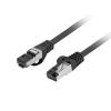 Lanberg (1.0m) Kabel sieciowy (Patchcord) kat.8.1 S/FTP LSZH CU Fluke Passed (czarny) [PCF8-10CU-0100-BK]