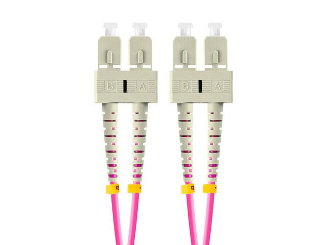 Lanberg patchcord światłowód MM SC/UPC-SC/UPC DUPLEX 3mm OM4 50/125 LSZH fioletowy (1m) [FO-SUSU-MD41-0010-VT]