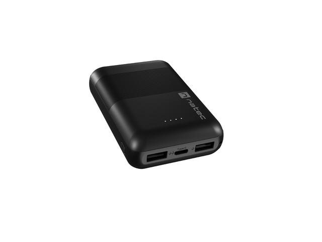 Power Bank Natec Trevi Compact 10000mAh 2xUSB-A, 1xUSB-C (czarny) [NPB-1941]