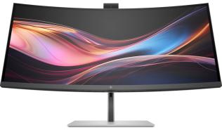 (34) HP Series 7 Pro 734pm [8K157E9ABB] (IPS, zakrzywiony 1900R, 3440x1440, 400, 5ms, 100%sRGB, 120Hz) (1xHDMI 2.0, 1xDP 1.4, RJ-45, 4xUSB 3.2 Gen 2, 1xUSB-CUSB 3.2 Gen 2) kamera (5MP), głośnik (4x3W), srebny
