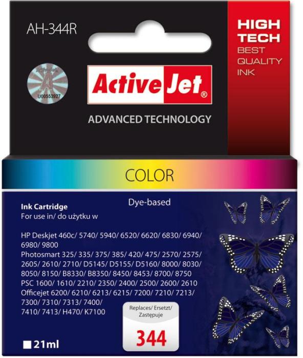 AH-344R (AH-363) - kolor, wkład z atramentem ActiveJet, 21 ml, zamiennik C9363EE (HP Deskjet 460c, 5740, 6620, 9800, Officejet 100, 6200, 7200, H470, PSC 1600, 2210, Photosmart 2570, 325, D5145)