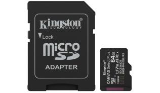 Secure Digital 64GB Kingston Micro SDXC CANVAS Select Plus Gen3 Class 10 A1 U1 UHS-I V10 + adapter (100MB/s) [SDCS3/64GB]