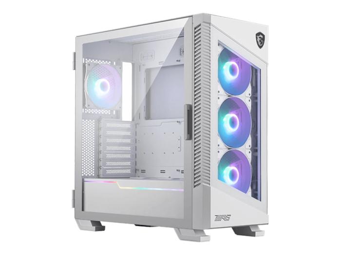 MSI MPG Velox 100R White (szkło hartowane) (2xUSB 3.2 Gen1, 1xUSB-C 3.2 Gen2x2) (2x2.5, 2x3.5)