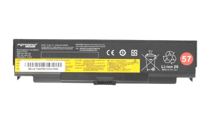 Movano Premium bateria Lenovo TP T440p, W540 10.8V/11.1V, 5200mAh [BZ/LE-T440P]