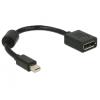 Delock adapter mini DisplayPort (M) 1.2 / DisplayPort (F) 4K [65554]