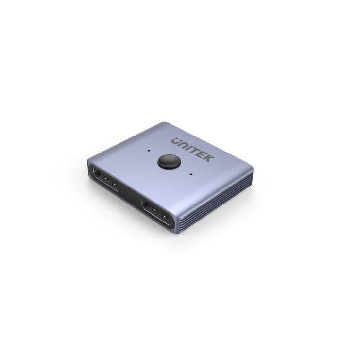 Przełącznik dwukierunkowy Unitek 2/1 portowy DisplayPort, 8K@60Hz, 4K@120Hz [V1609A]