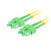 Lanberg patchcord światłowód SM SC/APC-SC/APC DUPLEX 3mm LSZH G657A1 żółty (5m) [FO-SASA-SD11-0050-YE]