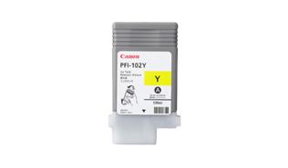 PFI-102Y (0898B001) - oryginalny atrament (yellow) (Canon imagePROGRAF iPF500, iPF510, IPF600, iPF605, iPF610, iPF610 plus, iPF650, iPF655, iPF700, iPF710, iPF720, iPF750, iPF750 MFP)