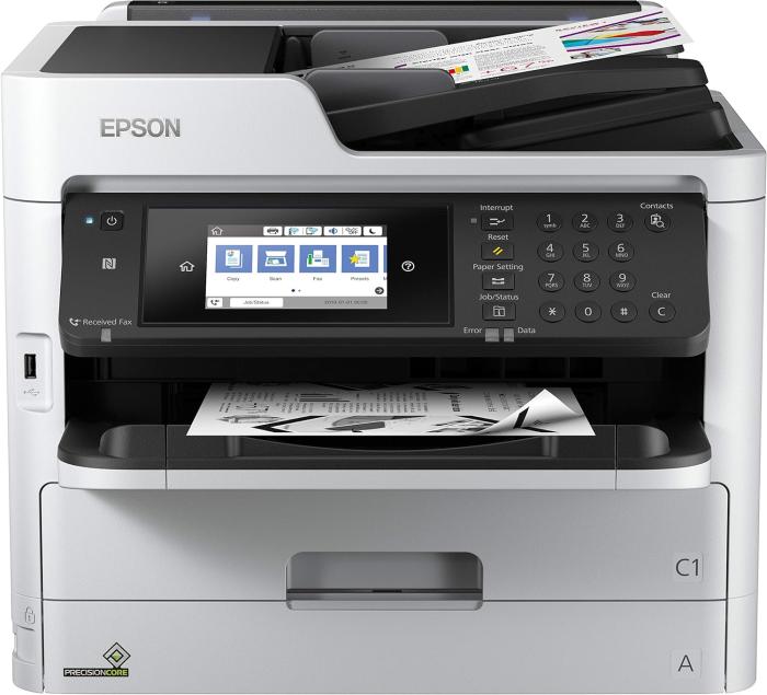 Epson WorkForce Pro WF-M5799DWF (drukarka, skaner, kopiarka, faks, ADF) (USB 2.0, LAN, WiFi, NFC) C11CJ05401