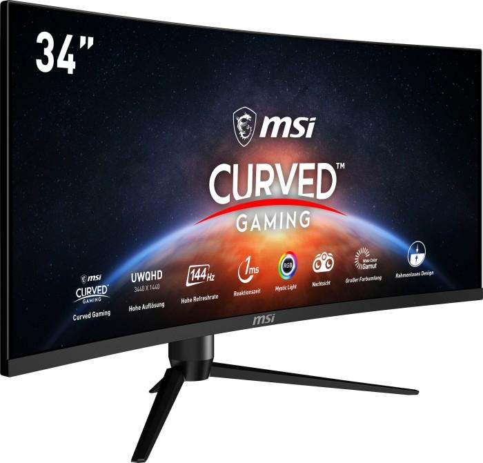34’’ MSI Optix MAG342CQR (VA LED 4K zakrzywiony 1500R, 3440x1440, 300, 178/178, 1ms, 118.25% sRGB, 144Hz) (2xHDMI 2.0, DP 1.4) czarny