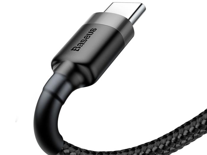 Baseus kabel szybkiego ładowania i transmisji (Fast Charge) USB-C (M) / USB (M) (0.5 m) (szaro-czarny) [CATKLF-AG1]