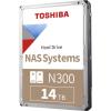 Toshiba N300 NAS 14TB (SATA III, ATA/600, 256MB, 7200) [HDWG21EUZSVA]