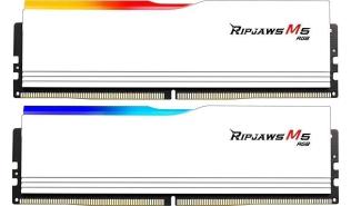 DDR5 64GB (2x32GB) 6000 MHz G.Skill Ripjaws M5 RGB White CL32 XMP 3.0 32-38-38-96 1.4V [F5-6000J3238G32GX2-RM5RW]