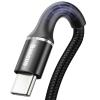 Baseus kabel szybkiego ładowania i transmisji (Fast Charge) USB-C (M) / USB 2.0 (M) (1.0 m) LED [CATGH-B01]