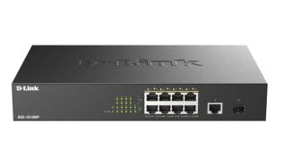 D-Link 8 Gigabit PoE/PoE+ ports And 1 Gigabit port And 1 SFP port Metallic 125W PoE budget [DGS-1010MP/E]