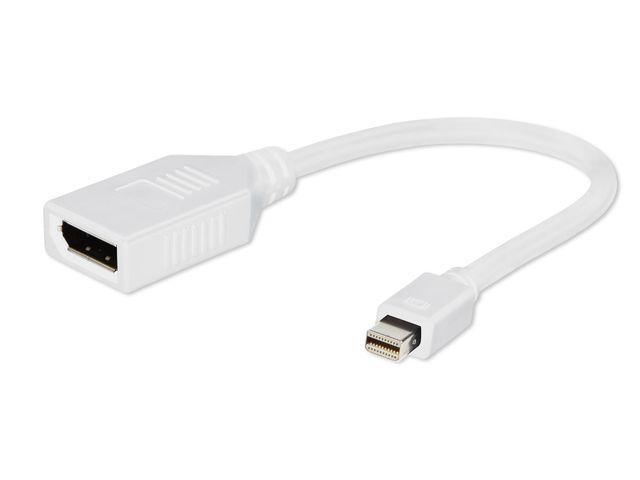 Gembird adapter DisplayPort Mini(M) / DisplayPort(F) White (10 cm) [A-MDPM-DPF-001-W]