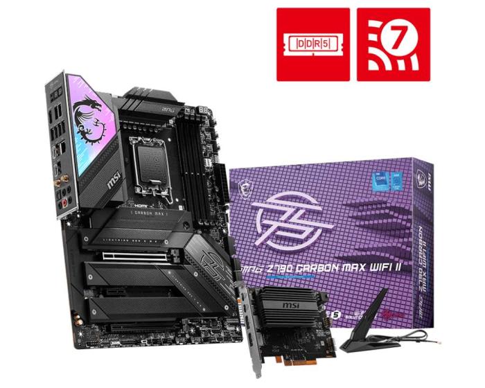 MSI MPG Z790 CARBON MAX WIFI II (Intel Z790) [S1700, 4xDDR5 do 7800MHz, (HDMI 2.1) (5xM.2, 1xPCIe 5.0 x16, 1xPCIe 4.0 x4, 1xPCIe 3.0 x1), WiFi 7, ATX]