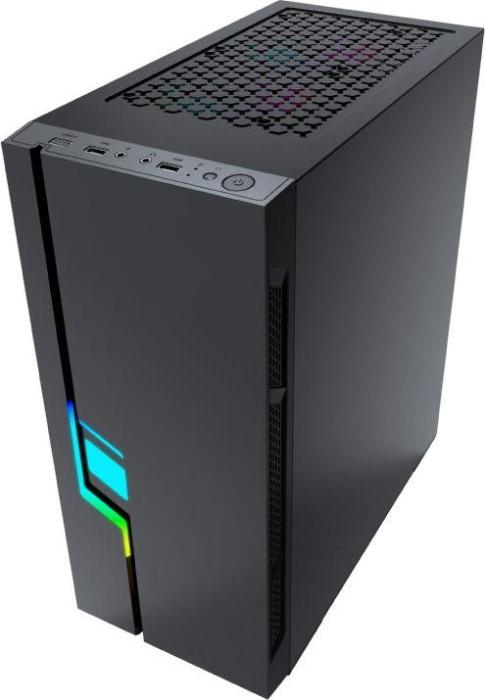 Gembird Fornax 2000 RGB (czarny) (szkło hartowane) (2x USB 3.0) (2x2.5, 2x3.5) [CCC-FC-2000]