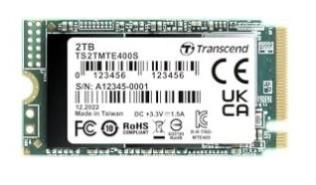 Transcend MTE400S 2TB SSD M.2 2242 PCIe Gen3x4 NVMe 1.3 TLC (2000/1700MB/s) (TBW 800TB) [TS2TMTE400S]