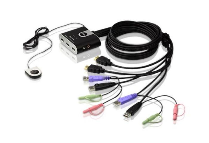 Przełącznik Aten KVM 2/1 CS692-B (HDMI, USB)