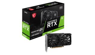 GeForce RTX3050 MSI 6GB GDDR6 Ventus 2X E OC BOX [RTX 3050 VENTUS 2X E 6G OC] (2xHDMI 2.1, DP 1.4a) (96-bit, PCIe 4.0)