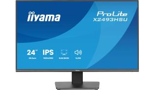 (24) Iiyama ProLite X2493HSU-B1 (IPS, 1920x1080, 350, 4ms, sRGB 99%, 120Hz) (HDMI 1.4 / 1 x DP 1.2, Audio, 2xUSB-A 3.0) głośniki (2x2W), czarny