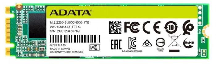 Adata Ultimate SU650 1TB SSD M.2 2280 SATA TLC (TBW 420TB) (520/460 MB/s) [ASU650NS38-1TT-C]
