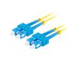 Lanberg patchcord światłowód SM SC/UPC-SC/UPC DUPLEX 3mm LSZH G657A1 żółty (10m) [FO-SUSU-SD11-0100-YE]